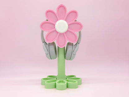 Flower Headphone Stand, Flower Headphones Holder, Perfect For Cute Desk Space, Perfect Gamer Gift